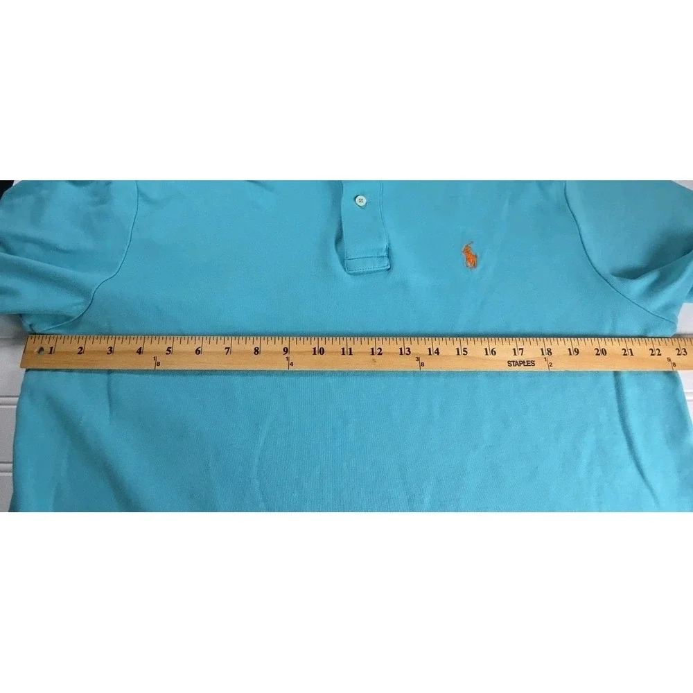 Polo Ralph Lauren‎ Shirt Mens -L- TEAL  Classic Pony Golf EUC